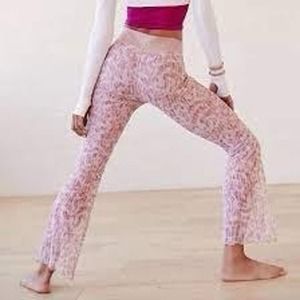 Free People See You Through Printed Flare Leggings